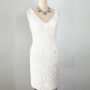 THEIA Ivory Lace Cocktail Dress – Bridal Shower / Rehearsal Dinner – Size 6